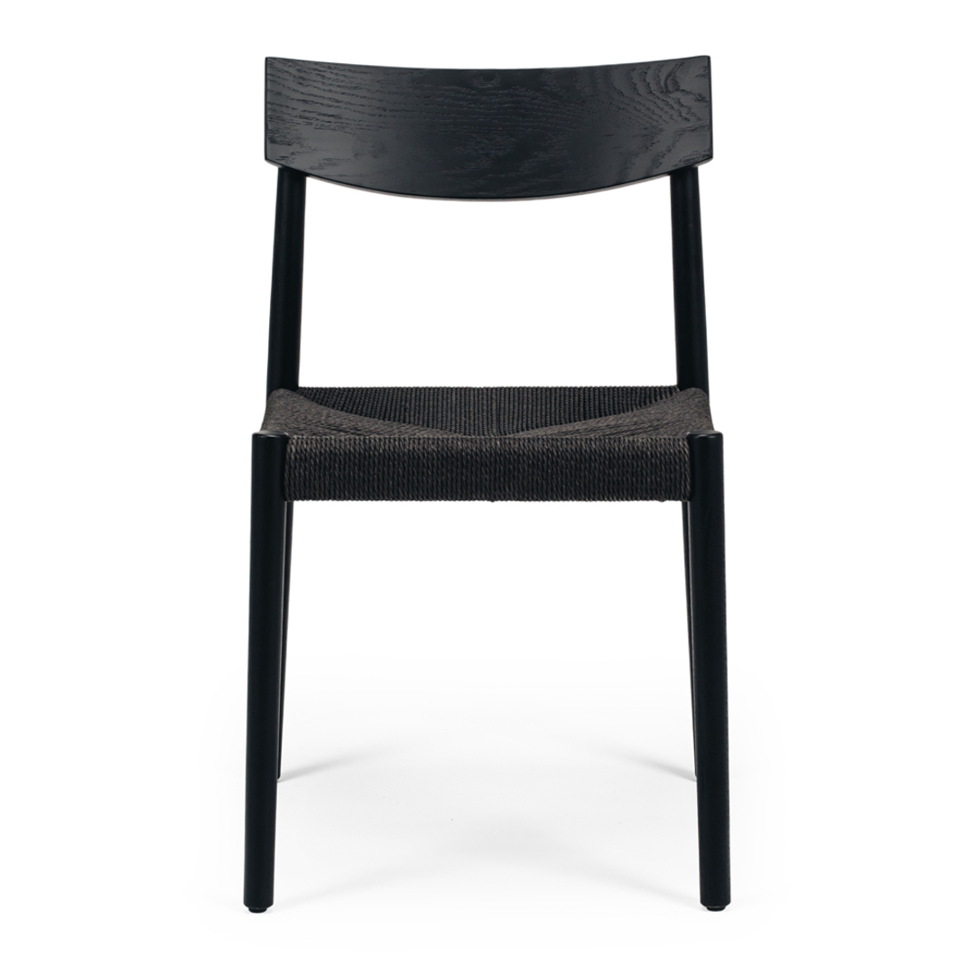 Ingrid Dining Chair Black Oak Cord Seat image 1